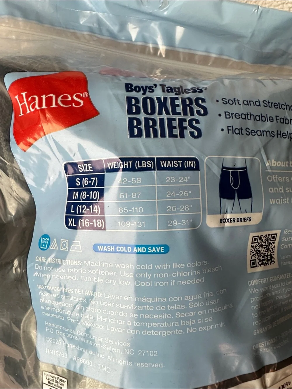 Hanes briefs tagless